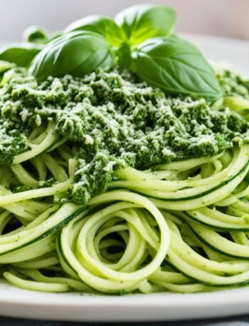 Macarrão de Abobrinha Fit com Pesto de Manjericão