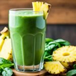 Smoothie Verde Fitness com Espinafre, Abacaxi e Gengibre