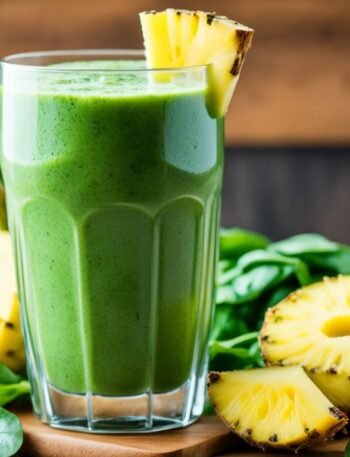 Smoothie Verde Fitness com Espinafre, Abacaxi e Gengibre