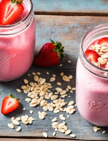 Smoothie de Morango Fit com Aveia