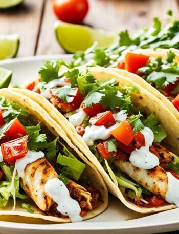 Tacos de Peixe Fit com Molho de Iogurte