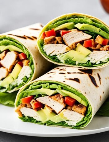 Wrap de Alface Fit com Frango e Abacate